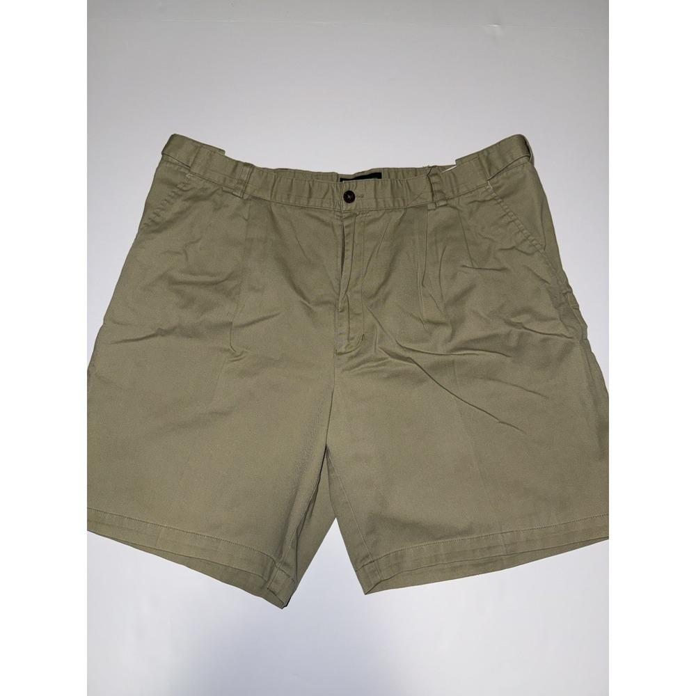 Bert Pulitzer Men 38 Chino Shorts Tan Casual Preppy Classic Fit Neutral Khaki